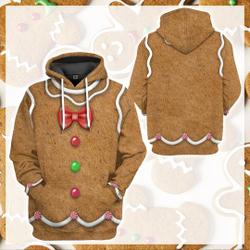 Gingerbread Man Cosplay Custom 3D All-Over Printed Hoodie
