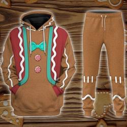 Gingerbread Man Halloween 3D Hoodie, Gingerbread Cosplay