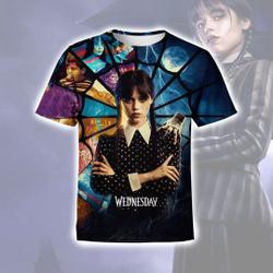 Wednesday Addams Shirt, The Addams Family Cosplay 3D Shirt Meaningful Gift For Family Gift For Boyfriend Valentine Gift