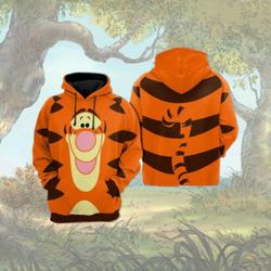 Winnie The Pooh All Over Print 3D Hoodie, Tiger 3D Hoodie