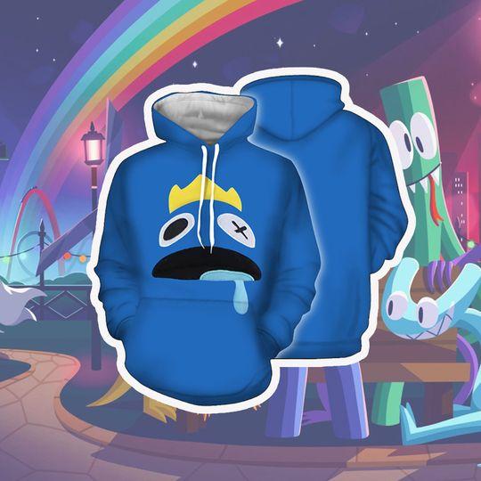 Rainbow Friends Cosplay 3D Hoodie, Halloween 3D Hoodie, Rainbow Friends Character
