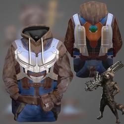 Guardian Of The Galaxy Rocket Racoon 3D Hoodie, Marvel Guardians of the Galaxy Hoodie