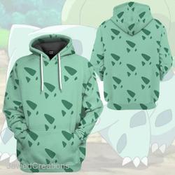 Bulbasaur 3D Hoodie, PokeBall Bulbasaur Cosplay Shirt