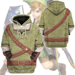Hyrule's Hero 3D Hoodie, Video Game Hero Cosplay Hoodie