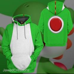 Mario Yoshi Full Over Print 3D Hoodie, Super Mario Yoshi Shirt