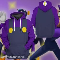Waluigi Custom shirt, Halloween Costume Hoodie