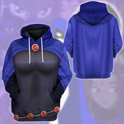 Teen Titan Raven Cosplay Hoodie, Teen Titans Cosplay Bodysuit