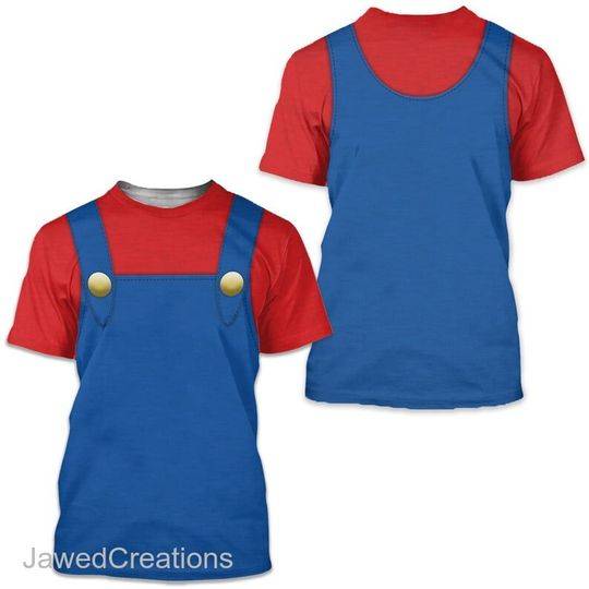 Super Mario Game Men Costume Shirt, Halloween Costume Shirt Meaningful Gift For Family Gift For Boyfriend Valentine Gift