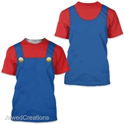 Super Mario Game Men Costume Shirt, Halloween Costume Shirt Meaningful Gift For Family Gift For Boyfriend Valentine Gift