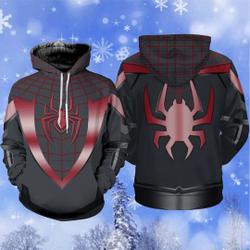 Spiderman 3D Hoodie, Spiderman Miles Morales 3D Hoodie