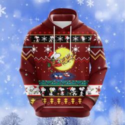 Snoopy 3D Hoodie, Snoopy Christmas Cute Noel Mc Ugly 3D Hoodie
