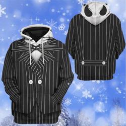 Jack Skellington 3D Hoodie, Funny Jack 3D Hoodie