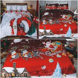 Christmas Xmas Duvet Cover Santa UK  Bedding Set Gift For Your Girlfriend Boyfriend Gift For Love Gift For Friend Best Valentine Present Holiday Gift
