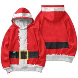 Santa Claus Christmas Costume 3D Hoodie, Xmas Gift, Ugly Christmas Pattern