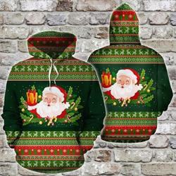 Santa Claus Hoodie, All Over Printed Sweatshirt