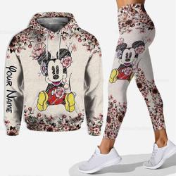 Mickey Mouse Hoodie Leggings Set, Cute Mickey Hoodie, Personalized Mickey Hoodie