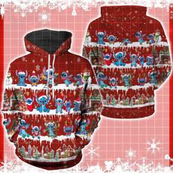 Disney Santa Stitch Christmas 3D Shirt, Stitch Merry Xmas Party