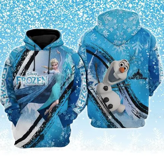 Disney Frozen Christmas Hoodie, Elsa Frozen Shirt, Disney Frozen 3D Hoodie