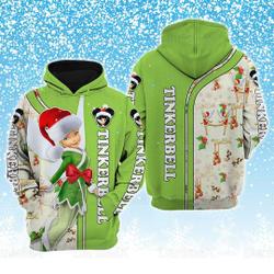 Tinker Bell Hoodie, Cute Christmas Shirt, Disney 3D Hoodie