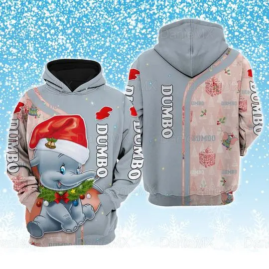 Disney Dumbo Hoodie, Dumbo Christmas Shirt, Disney Dumbo 3D Hoodie