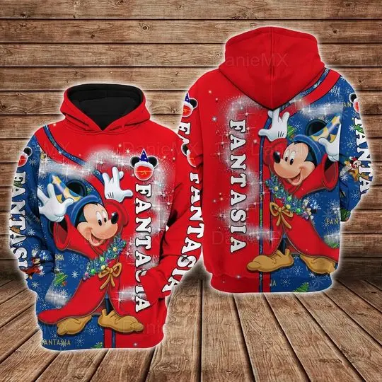 Mickey Fantasia Hoodie, Mickey Christmas Hoodie, Mickey Cute Hoodie