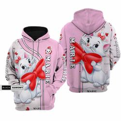 Christmas Gift, Marie Cat Hoodie, Marie Cat Zip Hoodie, The Aristocats Hoodie