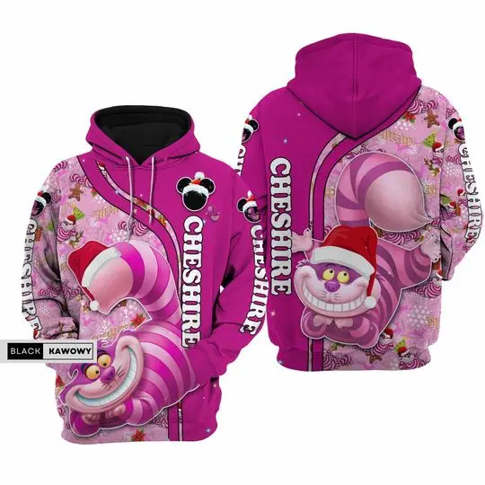 Christmas Gift, Cheshire Cat Hoodie, Cheshire Cat Zip Hoodie, Disney Cats Hoodie