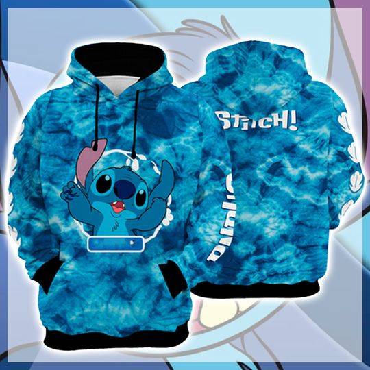 Stitch 3D All Over Printed Hoodie, Angel Stitch Shirt, Stitch And Angel Hoodie