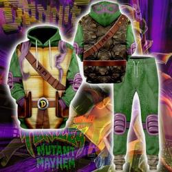 Donnie Turtle Halloween Costume 3D Hoodie, Turtle 3D Print Hoodie