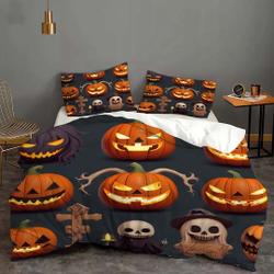 Pumpkin Halloween Cover Bedding Quilt Cover Pillow Case Christmas Gift Dorm BedroomGift For Your Girlfriend Boyfriend Gift For Love Gift For Friend Best Valentine Present Holiday Gift
