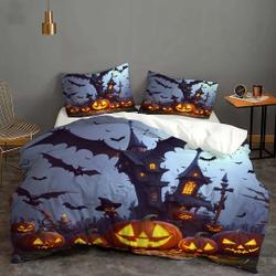 Castle Pumpkin Halloween Cover Bedding  Quilt Cover Pillow Case Christmas Gift Dorm BedroomGift For Your Girlfriend Boyfriend Gift For Love Gift For Friend Best Valentine Present Holiday Gift