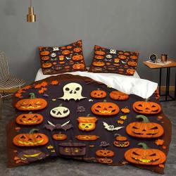 Pumpkin Halloween Cover Bedding  Quilt Cover Pillow Case Christmas Gift Dorm BedroomGift For Your Girlfriend Boyfriend Gift For Love Gift For Friend Best Valentine Present Holiday Gift