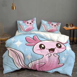 Kawaii Axolotl Halloween Cover Bedding  Quilt Cover Pillow Case Christmas Gift Dorm BedroomGift For Your Girlfriend Boyfriend Gift For Love Gift For Friend Best Valentine Present Holiday Gift
