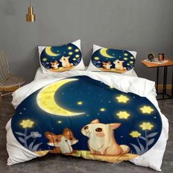 Lovely Fox Cover Bedding  Quilt Cover Pillow Case Christmas Gift Dorm BedroomGift For Your Girlfriend Boyfriend Gift For Love Gift For Friend Best Valentine Present Holiday Gift