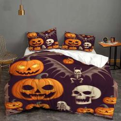Halloween Cover Bedding Skeleton Cover Pillow Case Christmas Gift Dorm BedroomGift For Your Girlfriend Boyfriend Gift For Love Gift For Friend Best Valentine Present Holiday Gift