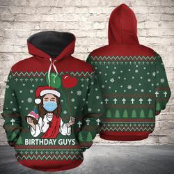 Jesus Birthday Guys Christmas 3D Hoodie, Winter Hoodie, Birthday Gift