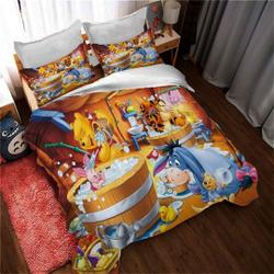 Personalized Disney Winnie The Pooh Bear Cartoon Bedding Set Gift For Your Girlfriend Boyfriend Gift For Love Gift For Friend Best Valentine Present Holiday Gift