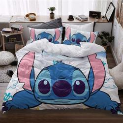 Personalized Lilo & Stitch Duvet Covers Bedding Set Gift For Your Girlfriend Boyfriend Gift For Love Gift For Friend Best Valentine Present Holiday Gift