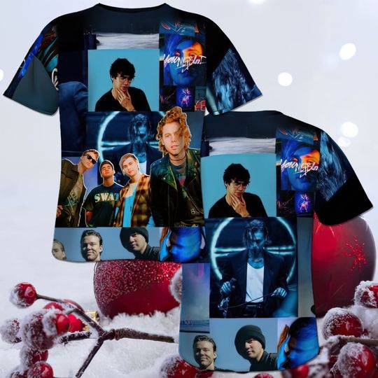 3D T-Shirt All Over Print Five Seconds of Summer Music Graphic 3D Shirt Meaningful Gift For Family Gift For Boyfriend Valentine Gift