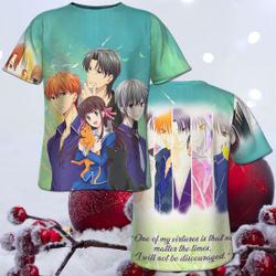 3D T-Shirt Fruits All Over Print Basket Anime Round 3D Shirt Meaningful Gift For Family Gift For Boyfriend Valentine Gift