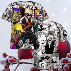 3D T-Shirt Bakugo All Over Print Katsuki Anime 3D Shirt Meaningful Gift For Family Gift For Boyfriend Valentine Gift