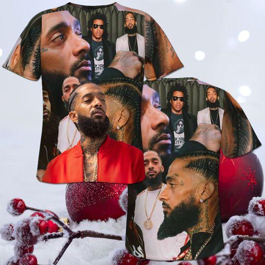 3D T-Shirt All Over Print Nipsey Hussle Tees 3D Shirt Meaningful Gift For Family Gift For Boyfriend Valentine Gift