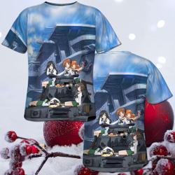 3D T-Shirt Girls und Panzer der Film Graphic 3D Shirt Meaningful Gift For Family Gift For Boyfriend Valentine Gift
