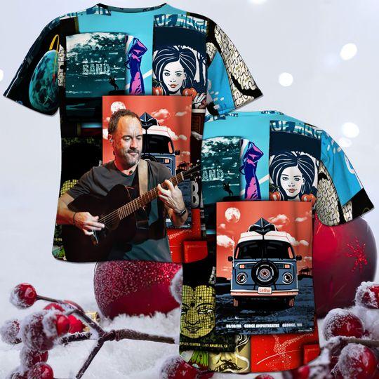 3D T-Shirt All Over Print Dave Matthews Band 3D Shirt Meaningful Gift For Family Gift For Boyfriend Valentine Gift