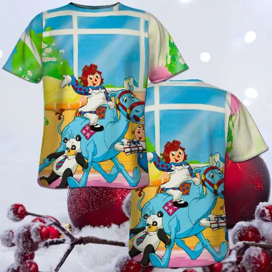 3D T-Shirt Raggedy All Over Print Ann And Andy Movie Cute 3D Shirt Meaningful Gift For Family Gift For Boyfriend Valentine Gift