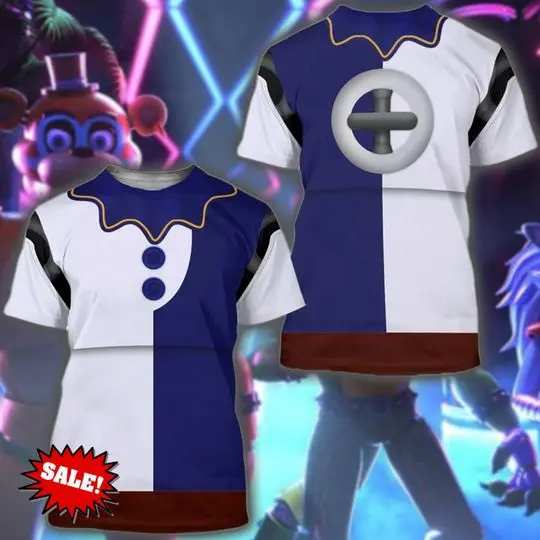 FNAF Game 3D Shirt, Halloween Costume For Family Group T Shirt Meaningful Gift For Family Gift For Boyfriend Valentine Gift