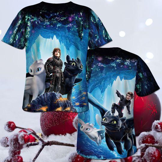 3D T-Shirt Bakugo All Over Print How to Train Your Dragon 3D Shirt Meaningful Gift For Family Gift For Boyfriend Valentine Gift