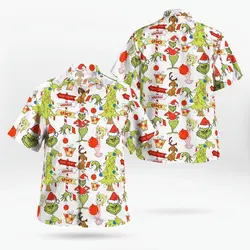 Grin Christmas Hawaiian Shirt, Christmas Aloha Shirt Gift For Your Girlfriend Boyfriend Gift For Love Gift For Friend Best Valentine Present Holiday Gift