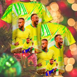 3D T-Shirt Ney Brazill All Over Print Shirt Soccer Football Player 3D Shirt Meaningful Gift For Family Gift For Boyfriend Valentine Gift