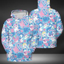 Sylveon Hoodies Shirt, 3D Hoodies Tee, Anime Shirt